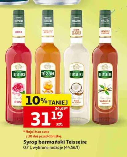 Syrop barmański Teisseire Rose +3 warianty