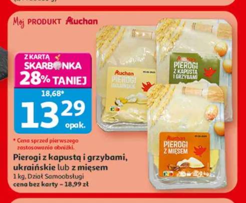 Pierogi z kapustą i grzybami Auchan +2 warianty