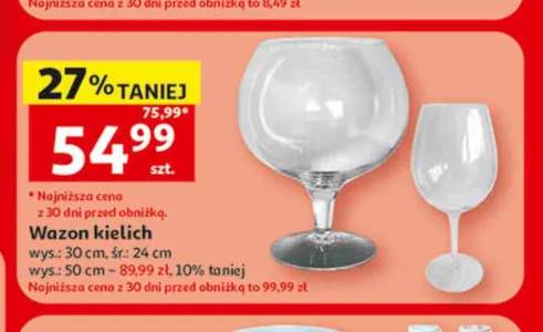 Wazon kielich wys. 30 cm śr. 24 cm +1 wariant