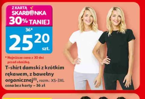 T-shirt damski z krótkim rękawem z bawełny organicznej Inextenso