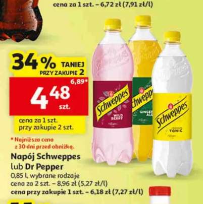 Napój Schweppes Ginger Ale +3 warianty