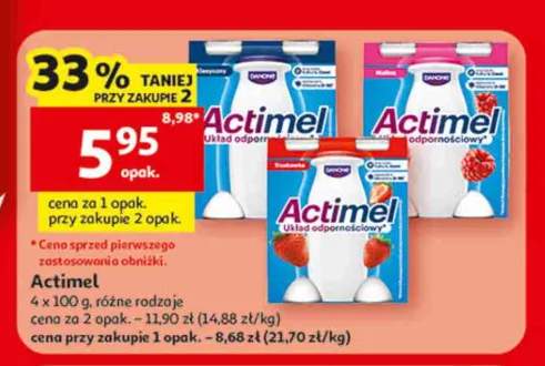 Napój probiotyczny Danone Actimel Klasyczny 4-pak +2 warianty