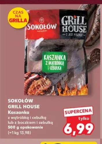 Kaszanka z wątróbką i cebulką Sokołów Grill House +1 wariant