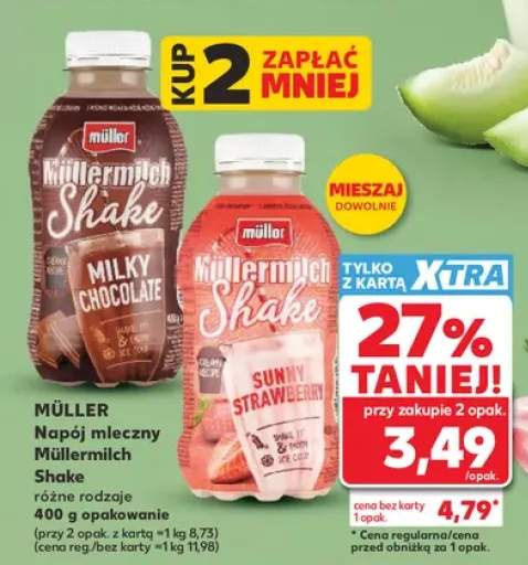Napój mleczny Müllermilch Shake Milky Chocolate +1 wariant