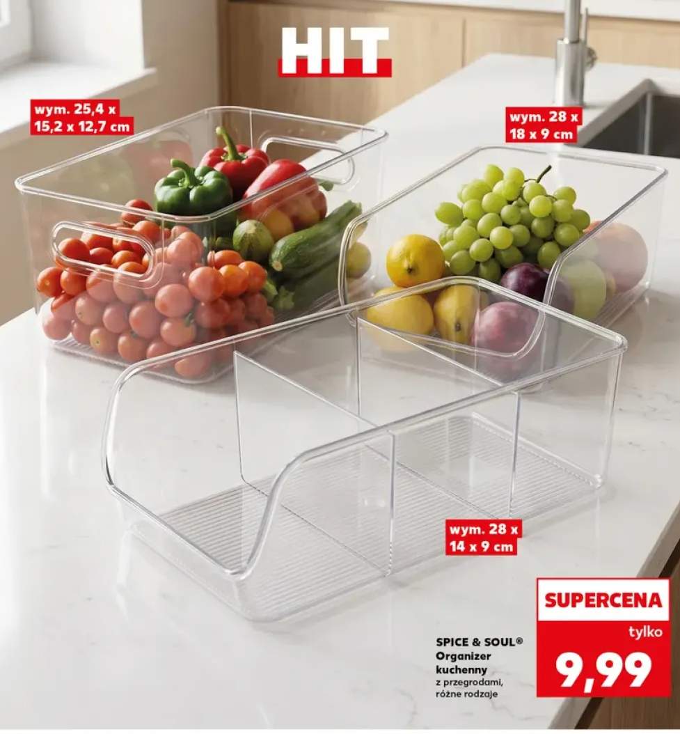Organizer kuchenny z przegrodami Spice & Soul 28x14x9 cm +1 wariant