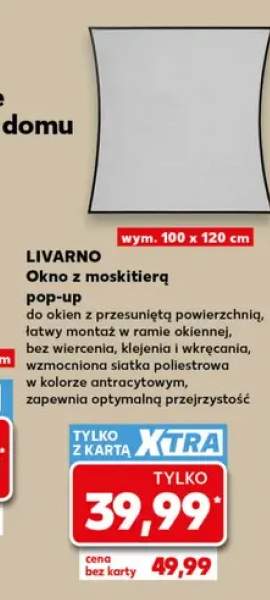 Okno z moskitierą pop-up Livarno