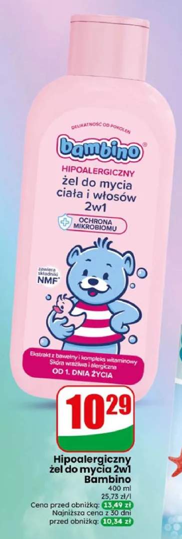 Hipoalergiczny żel do mycia 2w1 Bambino