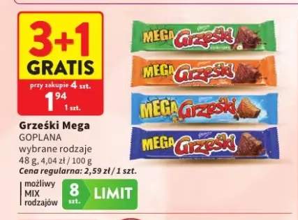 Wafel Grześki Mega orzechowy +3 warianty