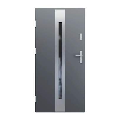Didors Drzwi zewnętrzne stalowe Aeris Inox antracyt 80L