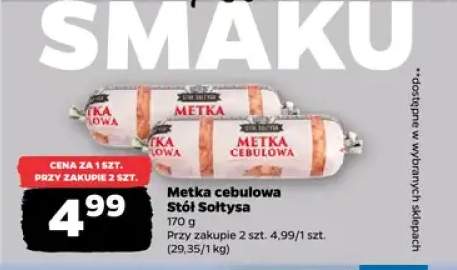 Metka cebulowa Stół Sołtysa