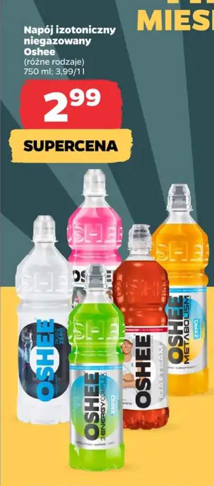 Napój izotoniczny niegazowany Oshee Pure Zero +4 warianty