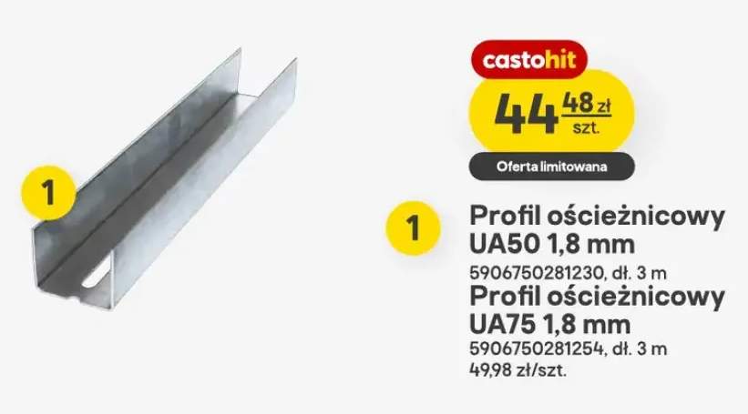 Profil ościeżnicowy UA50 1,8 mm Steela Profil