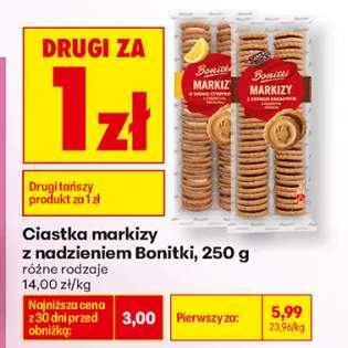 Ciastka markizy o smaku cytrynowym Bonitki +1 wariant