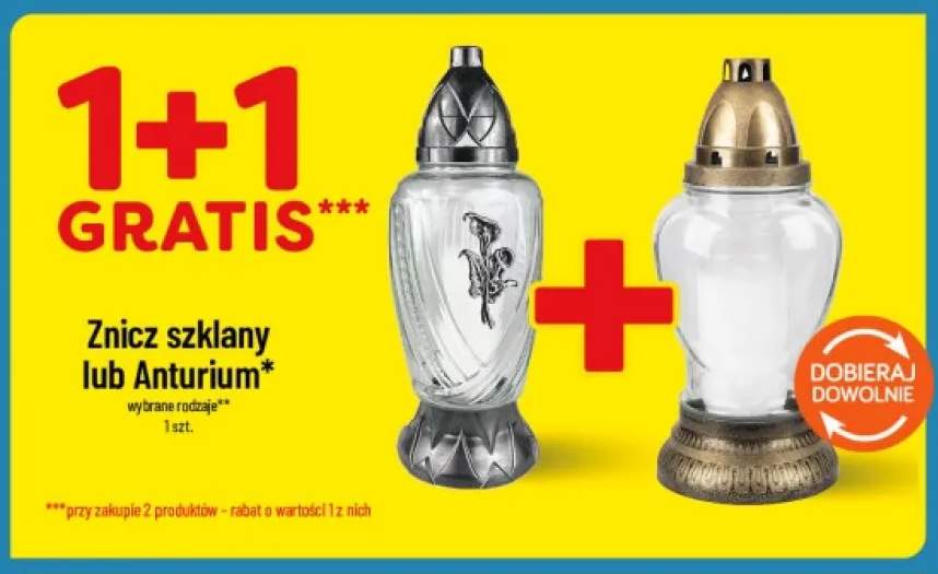 Znicz szklany Anturium +1 wariant