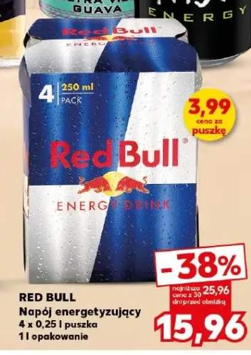 Napój energetyzujący Red Bull 4-pak