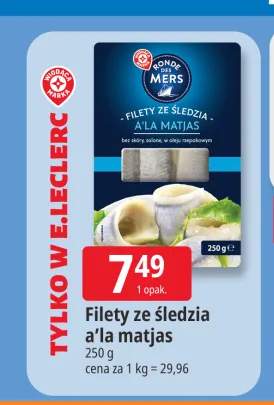 Filety ze śledzia a'la matjas Ronde des Mers