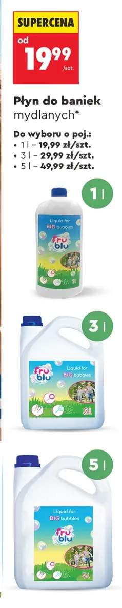 Płyn do baniek mydlanych Fru Blu 1 l +1 wariant