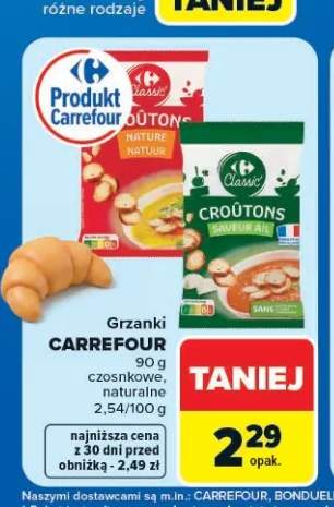 Grzanki czosnkowe Carrefour +1 wariant
