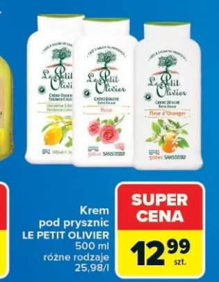 Krem pod prysznic Le Petit Olivier werbena i cytryna +2 warianty