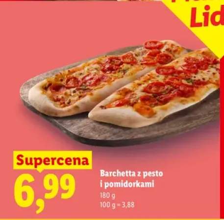 Barchetta z pesto i pomidorkami Piekarnia Lidla
