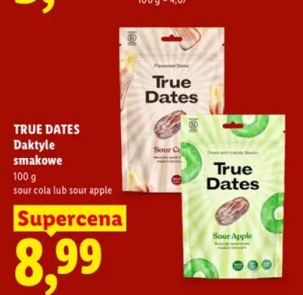 Daktyle smakowe True Dates sour cola +1 wariant