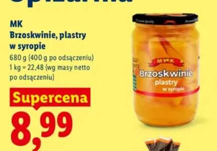 Brzoskwinie plastry w syropie MK
