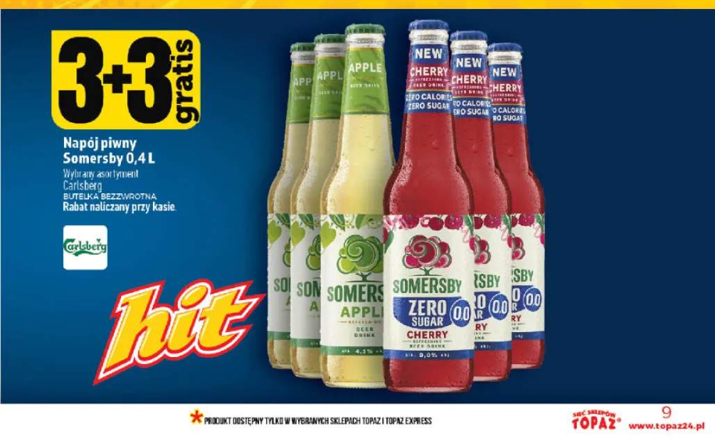 Napój piwny Somersby +2 warianty