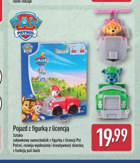 Pojazd z figurką z licencją Paw Patrol