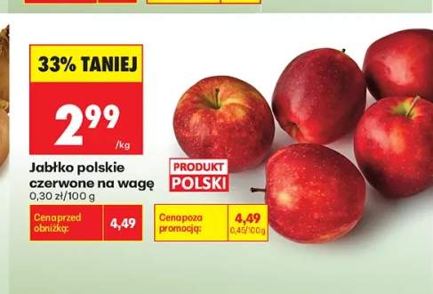 Jabłko polskie czerwone na wagę