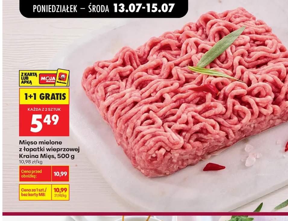 Mięso mielone z łopatki wieprzowej Kraina Mięs