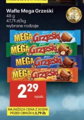 Wafel Mega Grześki Orzechowe +2 warianty