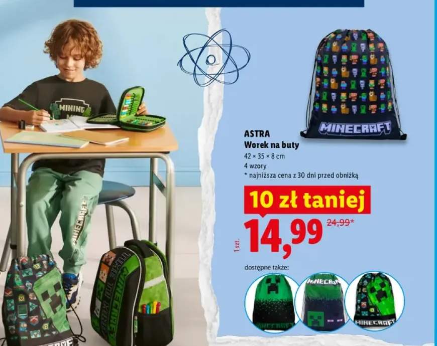 Worek na buty Astra Minecraft