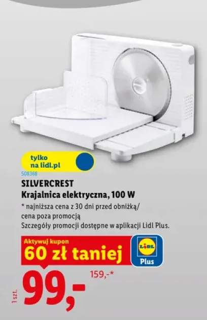 Krajalnica elektryczna Silvercrest 100W