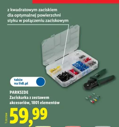 Zaciskarka z zestawem akcesoriów Parkside