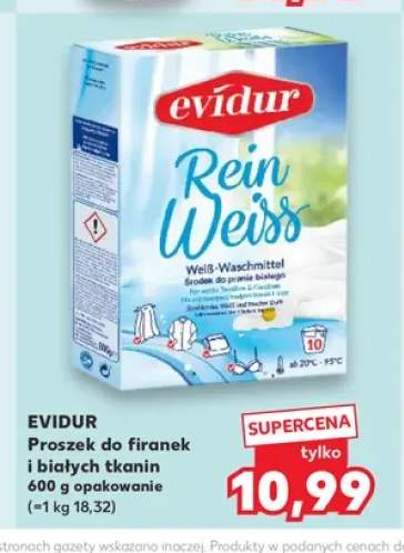 Proszek do firanek i białych tkanin Evidur Rein Weiss