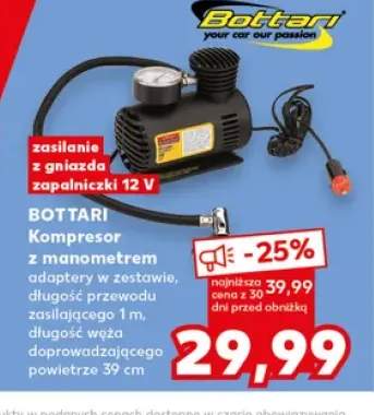 Kompresor samochodowy z manometrem Bottari