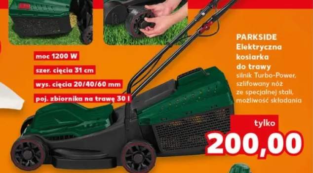 Elektryczna kosiarka do trawy Parkside