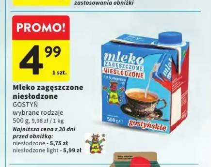 Mleko zagęszczone niesłodzone Gostyń
