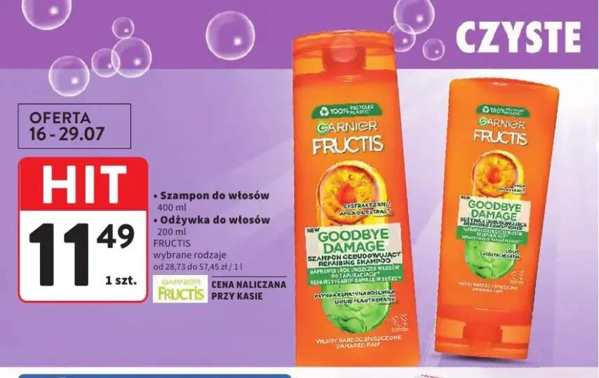 Odżywka do włosów Garnier Fructis Goodbye Damage +1 wariant