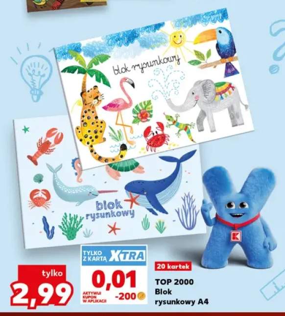 Blok rysunkowy A4 Top 2000 20 kartek