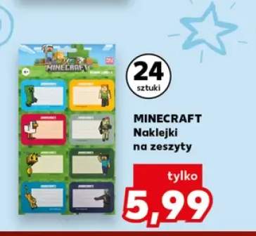 Naklejki na zeszyty Minecraft 24 sztuki