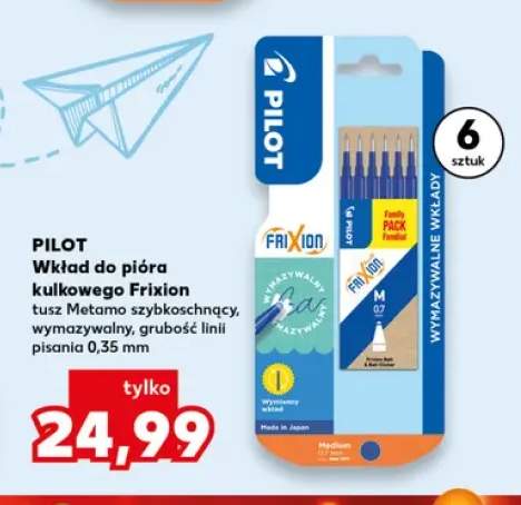 Wkłady do pióra kulkowego Frixion Pilot 6-pak