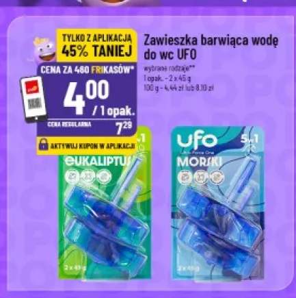 Zawieszka barwiąca wodę do WC UFO Morski 2-pak +1 wariant