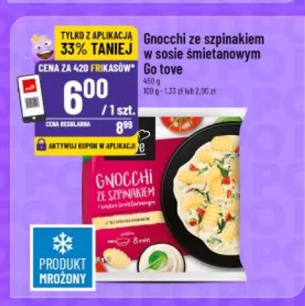 Gnocchi ze szpinakiem w sosie śmietankowym Go tove