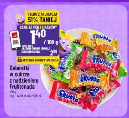 Galaretki w cukrze z nadzieniem Fruktonada