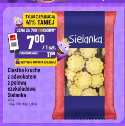 Ciastka kruche z adwokatem z polewą czekoladową Sielanka
