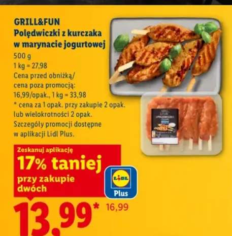 Polędwiczki z kurczaka w marynacie jogurtowej Grill&Fun