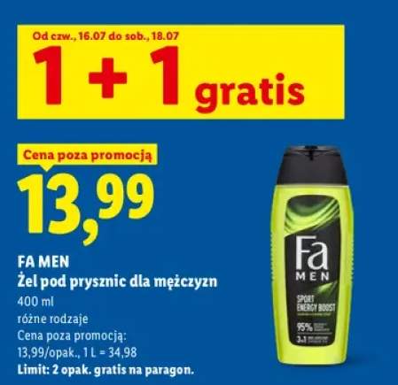 Żel pod prysznic dla mężczyzn Fa Men