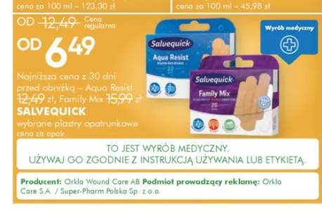 Plastry opatrunkowe Salvequick Aqua Resist +2 warianty