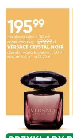 Damska woda toaletowa Versace Crystal Noir